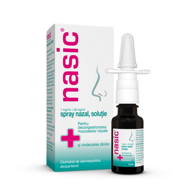 Nasic spray nazal pentru adulti, soluţie, 1 mg/ml + 50 mg/ml, 10 ml, Cassella Med