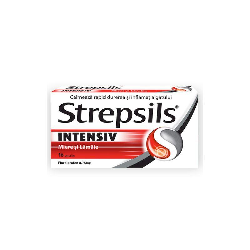 Strepsils Intensiv Miere si Lamaie, 16 pastile, Reckitt Benckiser Healthcare